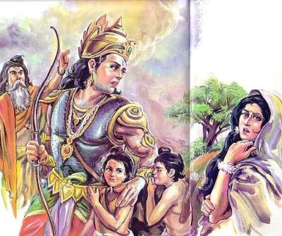 Scene -6 Rama leaves Seetha with Twins