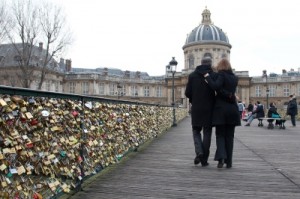Le Pont Des Arts and The Love Padlocks in Paris